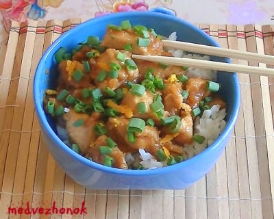 Orange chicken. Курица по-китайски