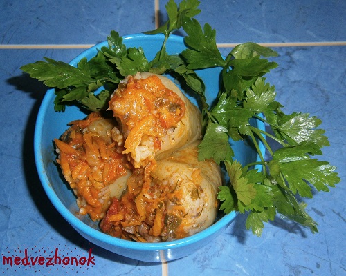 Перцы фаршированные рисом и грибами Перцы фаршированные рисом и грибами